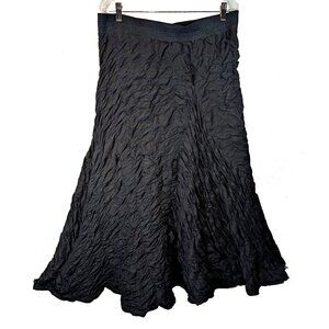 DNKY Puffy Black Silk Skirt Size Large